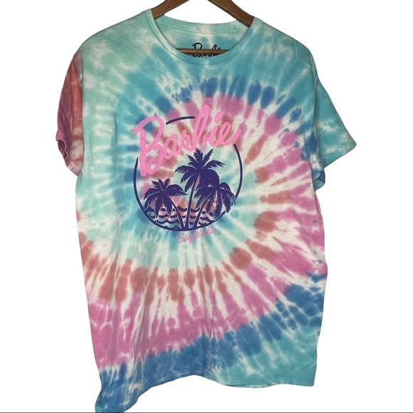 Barbie Tops - Barbie Tie Dye Graphic Print Short Sleeve T-shirt, Tee, Medium
